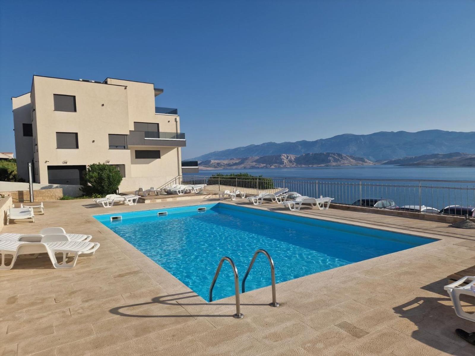 Studio Apartma Pag Blue Ocean 1 With Sea View Pag Town Exterior foto